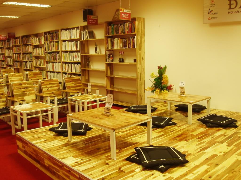 Thi công nội thất quán cafe sách