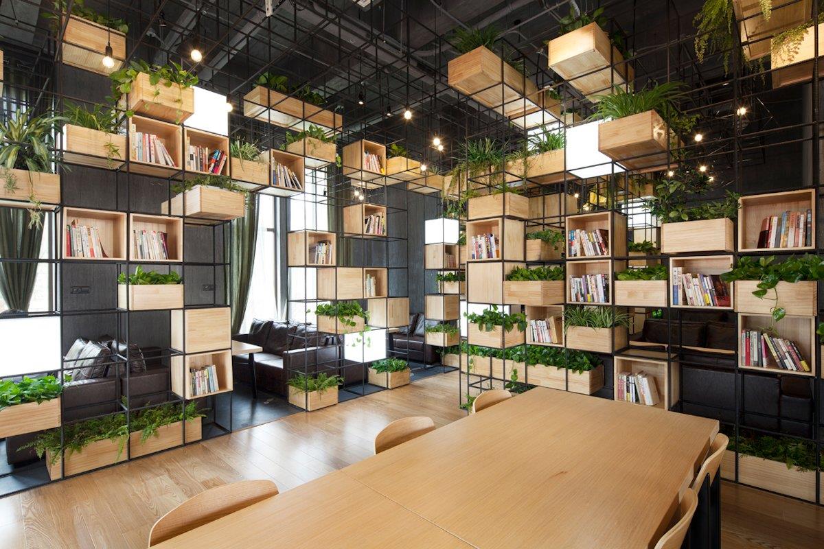 Thi công nội thất quán cafe sách