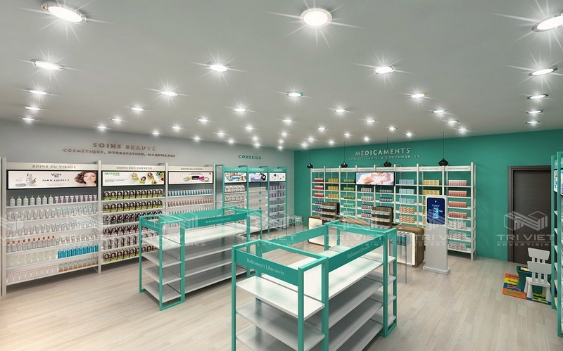 thiết kế nội thất cửa hàng