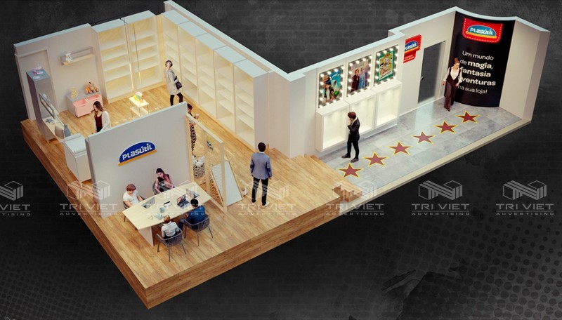 thiết kế shop mini đẹp
