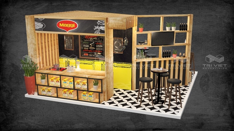 thiết kế booth bán hàng