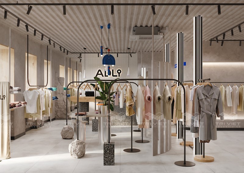 thiết kế shop quần áo nữ nhỏ đẹp