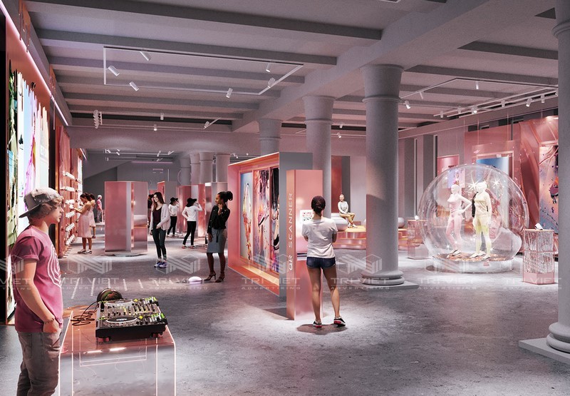 thiết kế thi công cửa hàng