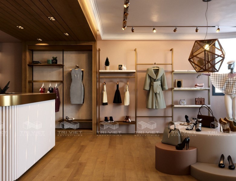 thiết kế và thi công nội thất cửa hàng