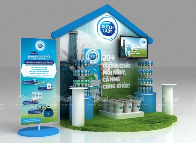 thiết kế booth bán hàng siêu thị