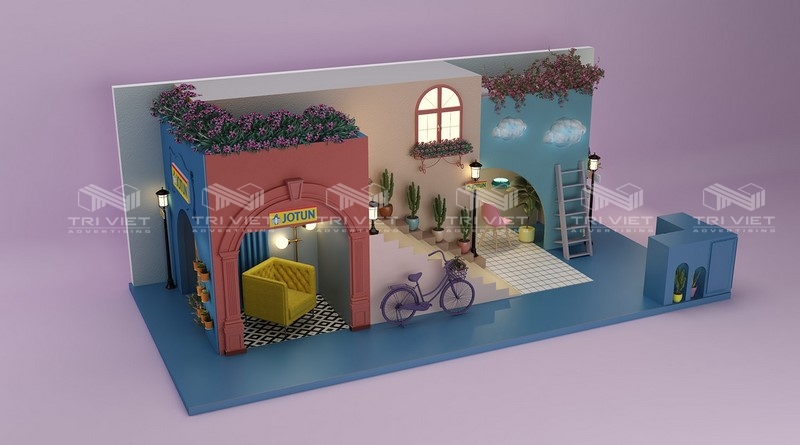 thiết kế booth quảng cáo