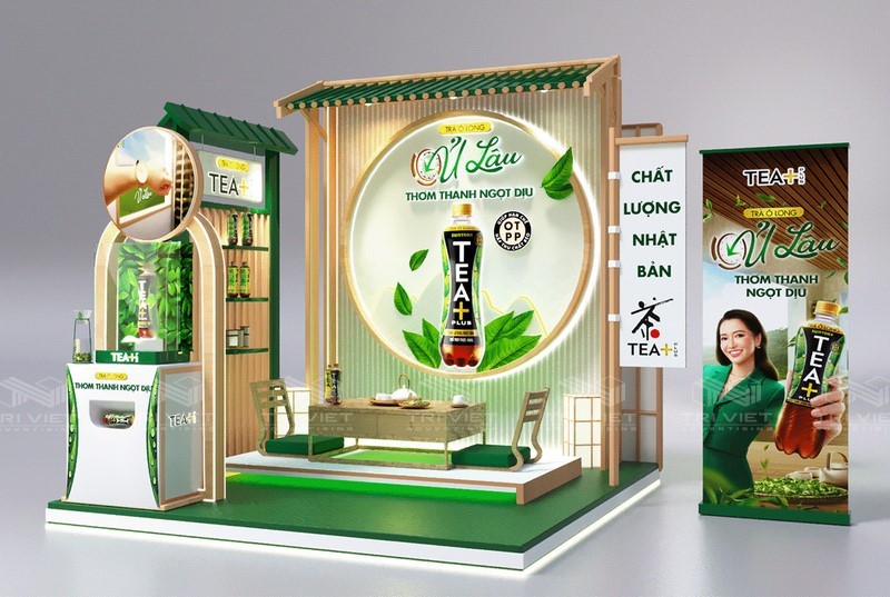 lắp đặt booth quảng cáo hiện đại