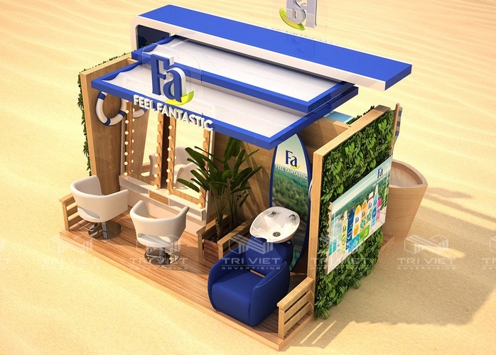 thiết kế booth bán hàng quảng cáo