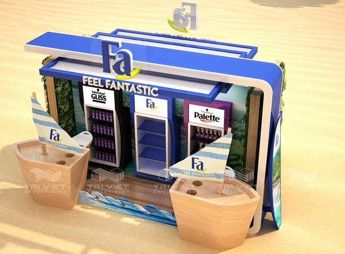 thiết kế booth bán hàng rẻ