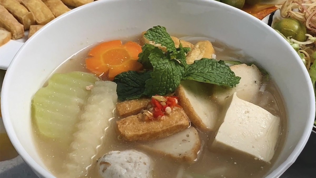 cách nấu bún chay ngon