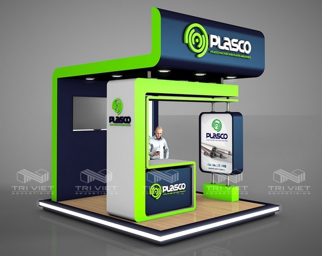 gian hàng trưng bày sản phẩm