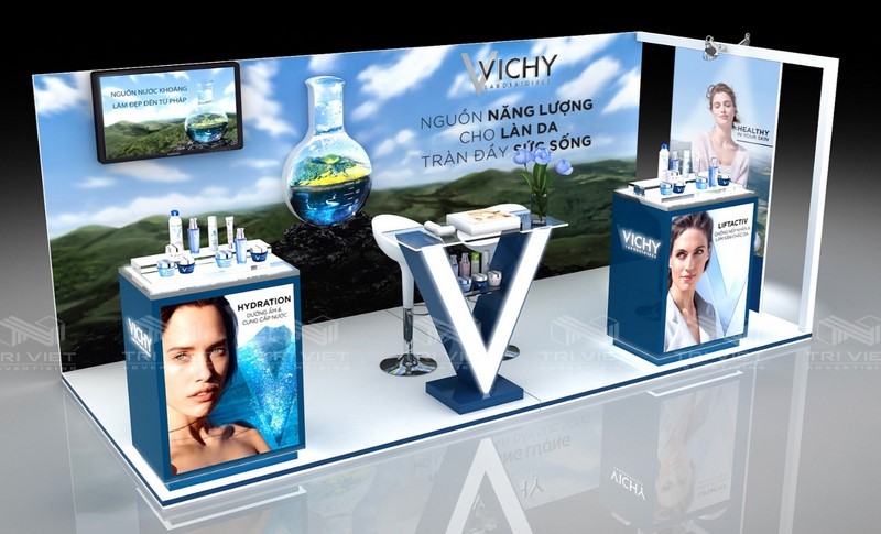thiết kế booth trưng bày