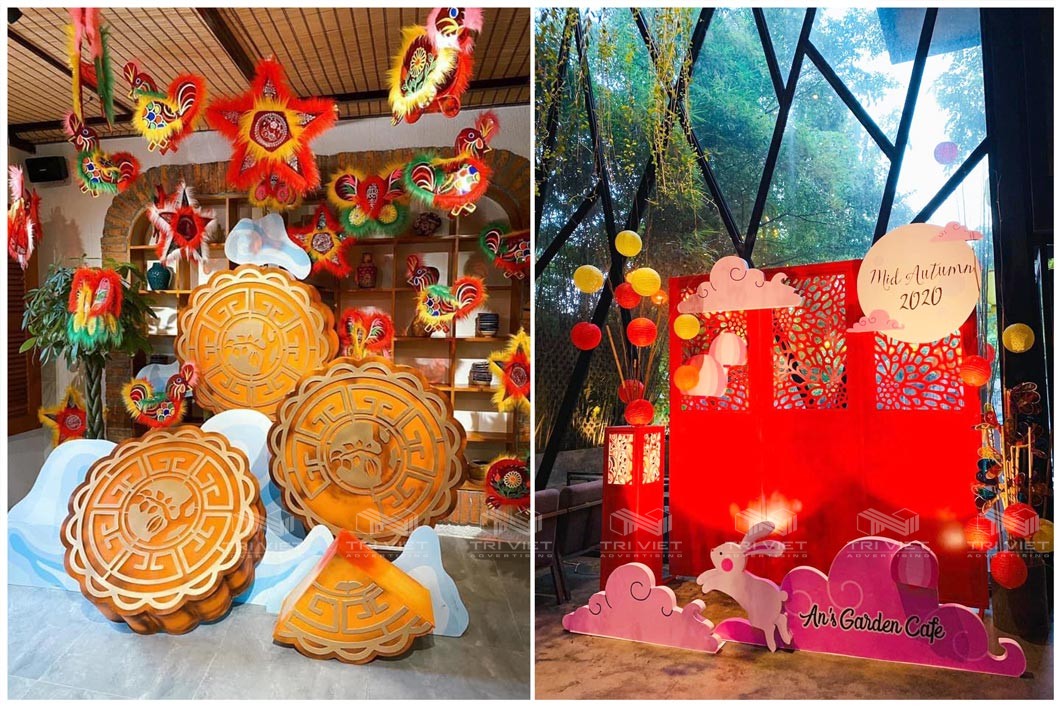 gian hàng bánh trung thu