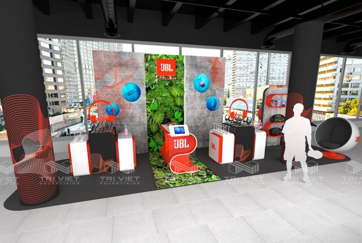 thiết kế booth bán hàng trọn gói