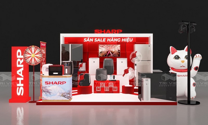 thiết kế booth điện máy