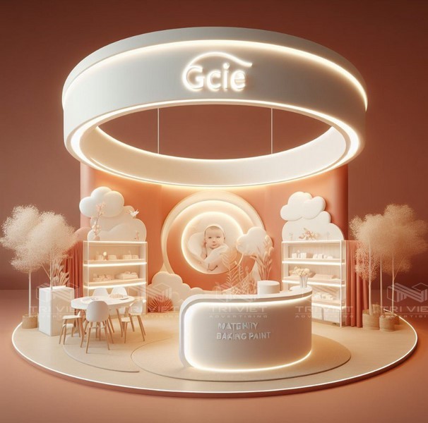 thiết kế booth cho startup
