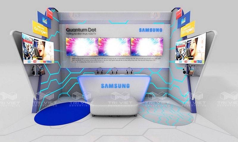 đơn vị thi công booth bán hàng