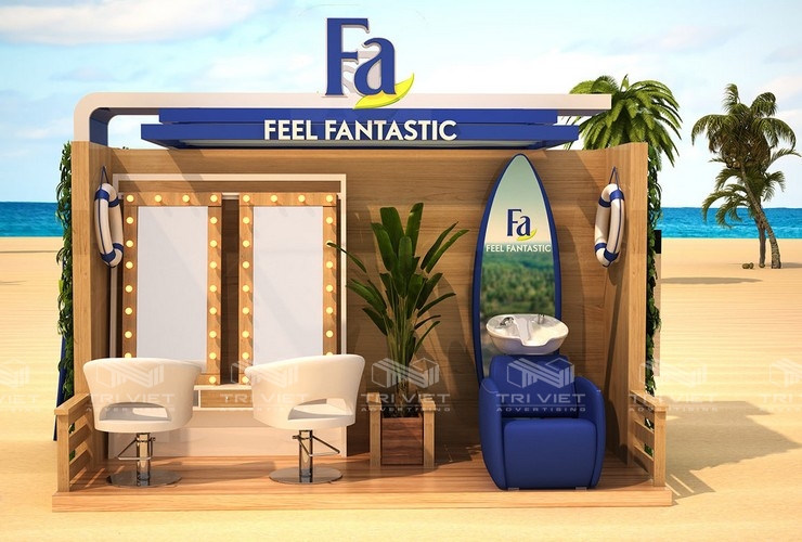 thiết kế booth bán hàng siêu thị