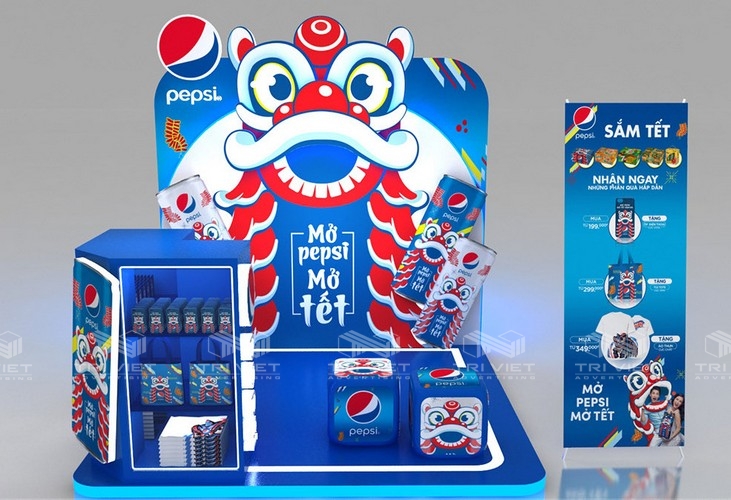 thiết kế booth bán hàng