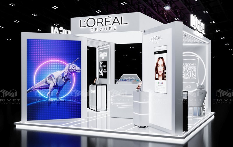 thiết kế booth quảng cáo