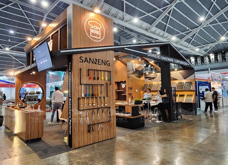 booth trưng bày mỹ phẩm / F&B / công nghệ