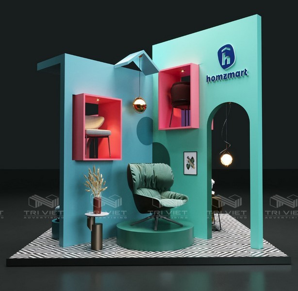 booth quảng cáo hiện đại