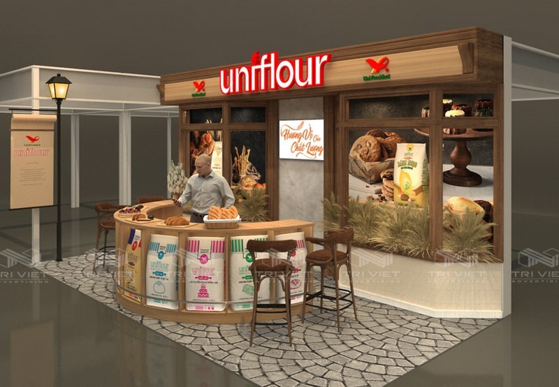 thiết kế booth bán hàng chuyên nghiệp