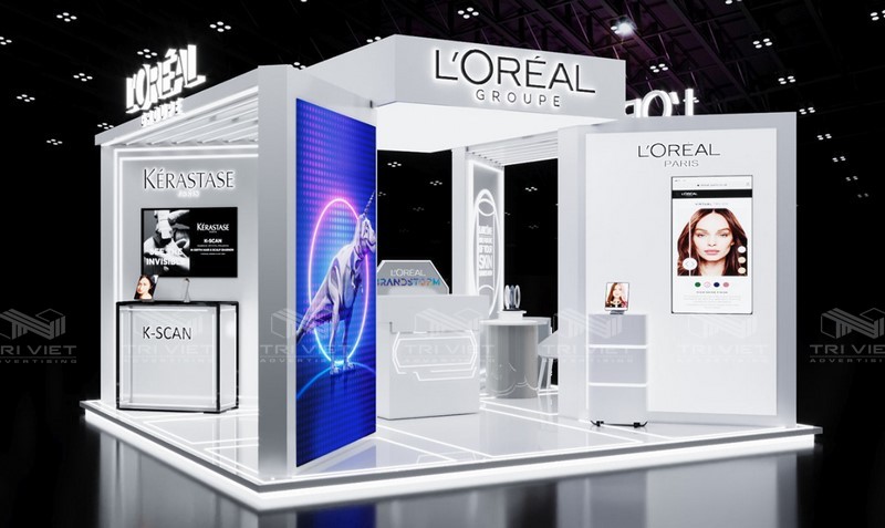 lắp đặt booth quảng cáo đẹp