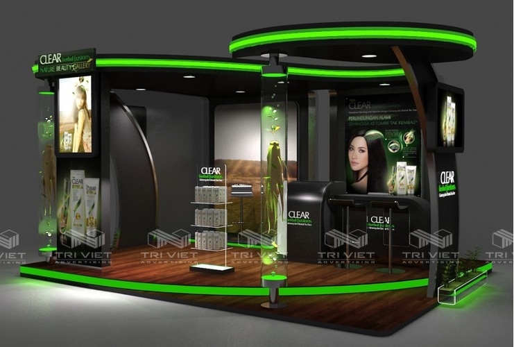 chỗ thiết kế booth quảng cáo