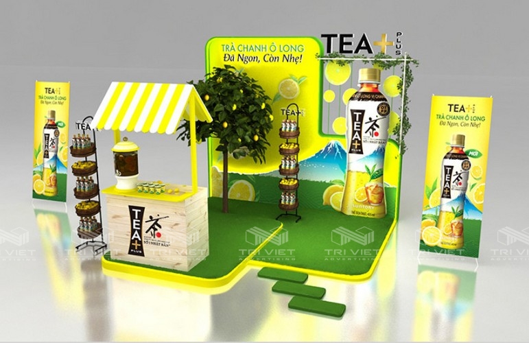 thiết kế booth bán hàng khuyến mãi