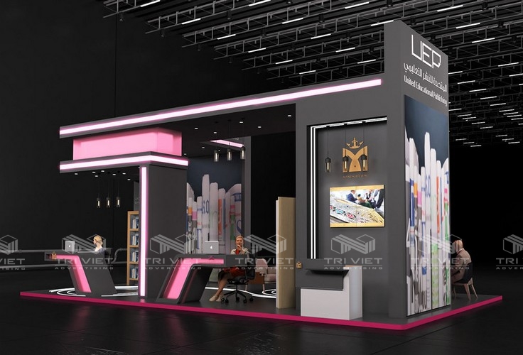 Thiết kế gian hàng sách độc đáo