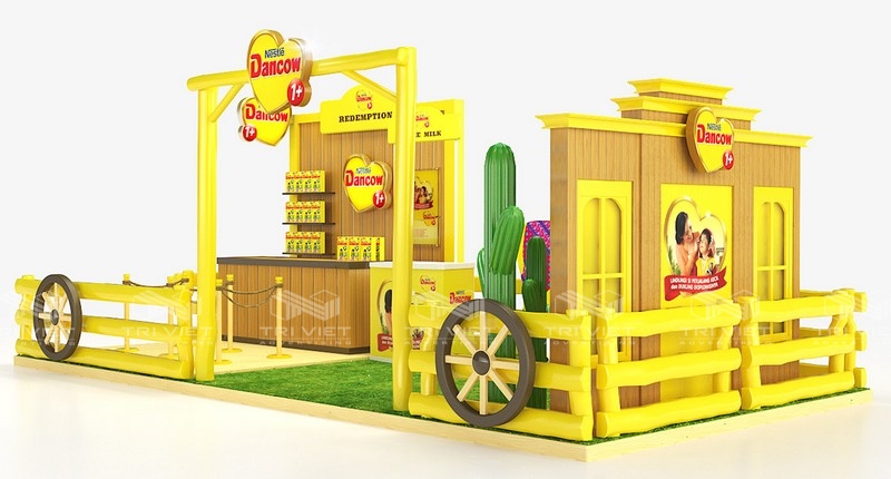 booth bán hàng bằng nhựa