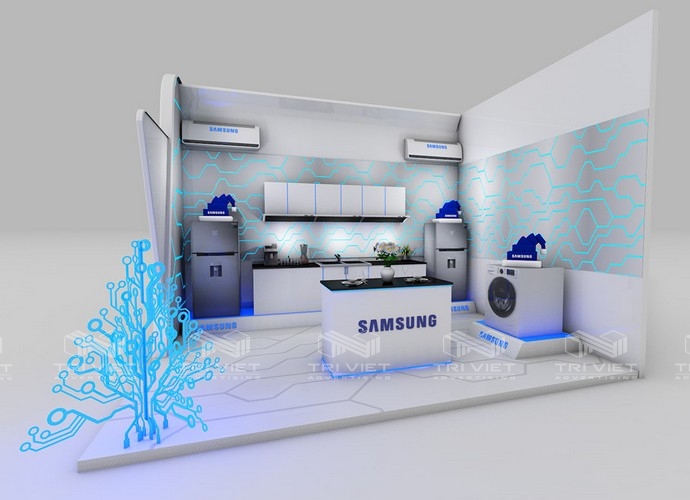 booth trưng bày sản phẩm giá rẻ