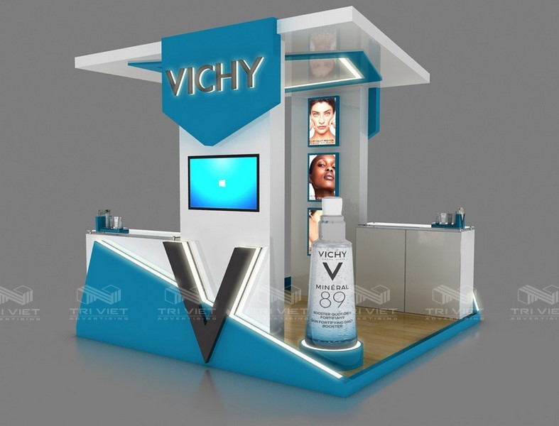 thiết kế booth quảng cáo giá rẻ