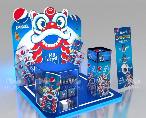 thiết kế booth bán hàng quảng cáo