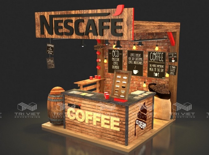 thiết kế booth bán hàng giá bao nhiêu