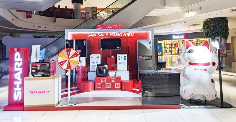 thiết kế booth bán hàng hóa