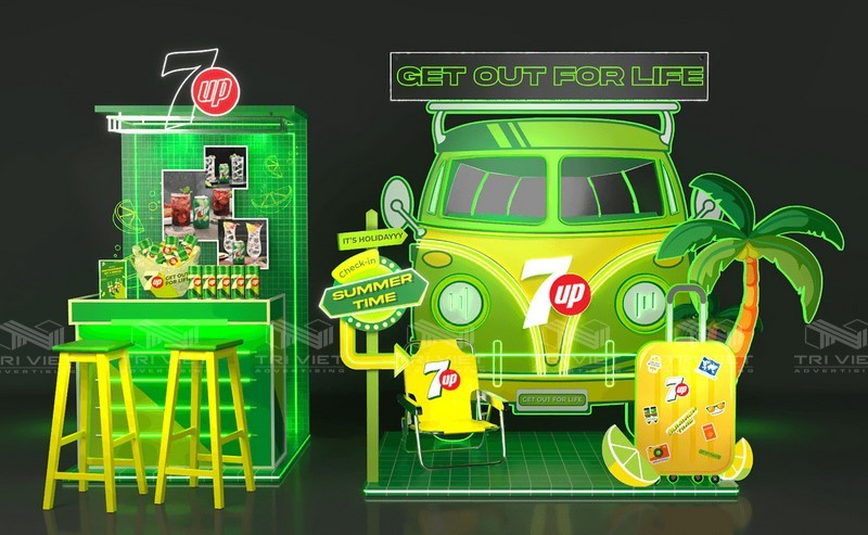 thiết kế booth bán hàng quảng cáo