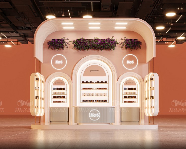 thiết kế booth quảng cáo hiện đại