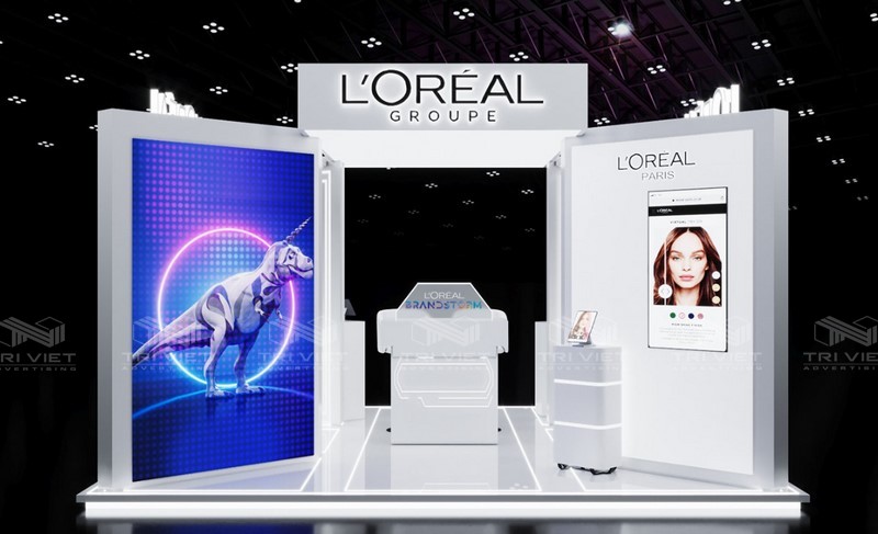 thiết kế booth quảng cáo mẫu mới