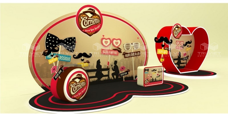 booth trưng bày sản phẩm giá rẻ