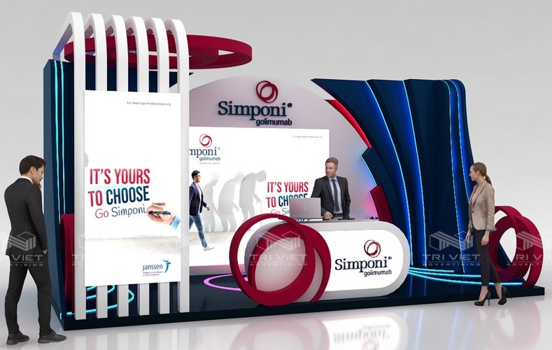 booth trưng bày sản phẩm quảng cáo
