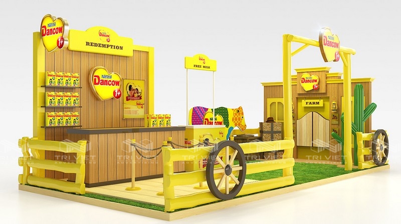 thiết kế booth bán hàng rẻ