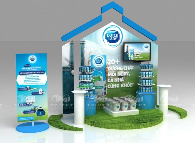 thi công booth quảng cáo sản phẩm