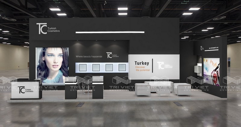 thiết kế booth bán hàng giá rẻ