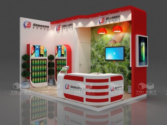 lắp đặt booth quảng cáo đẹp