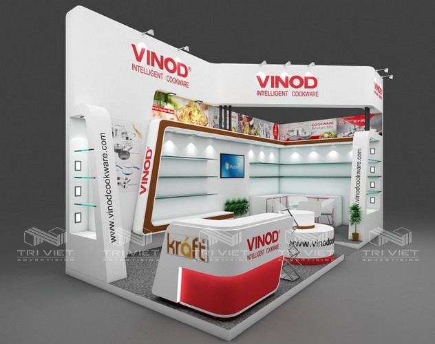 thiết kế booth quảng cáo uy tín