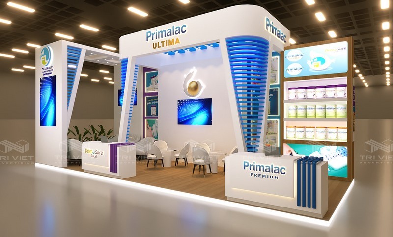 thiết kế booth quảng cáo hiện đại