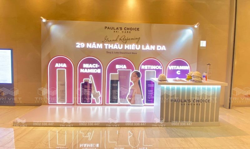 thi công booth quảng cáo giá rẻ uy tín