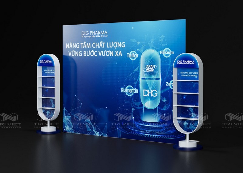 booth trưng bày sản phẩm giá rẻ